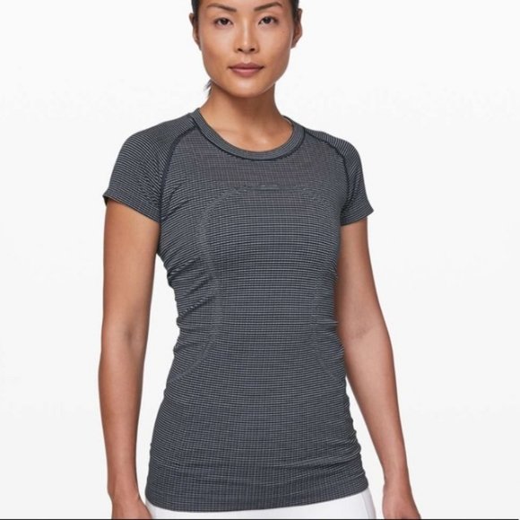 lululemon athletica Tops - NWT Lululemon Swiftly Tech SS Crew, 4, TRNV/WHT